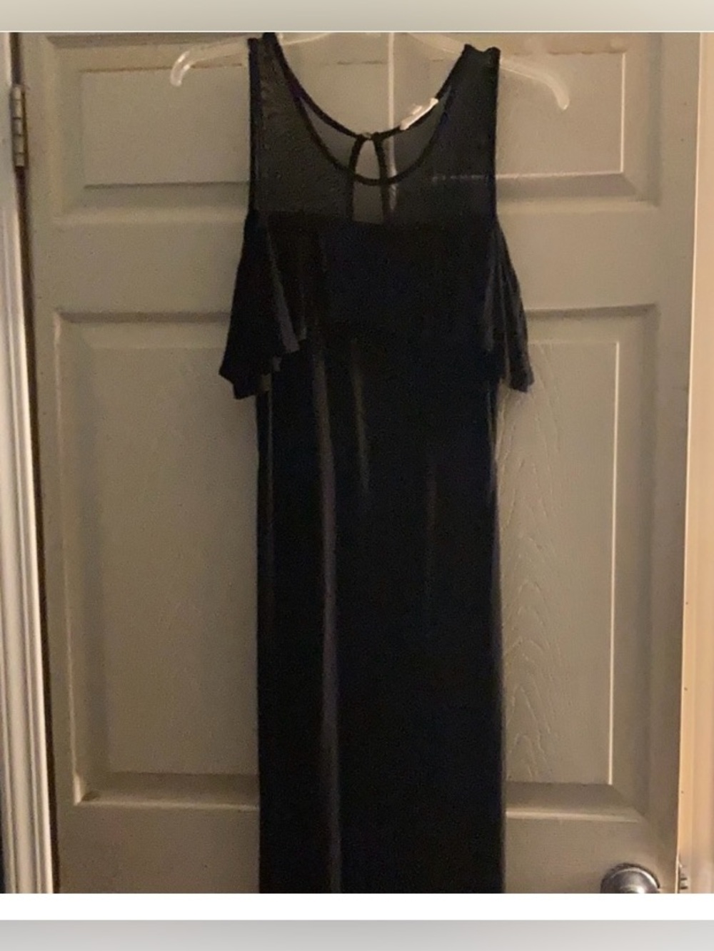 Rolla Coaster Black Cold-Shoulder Full Length Romper Women’s Size M